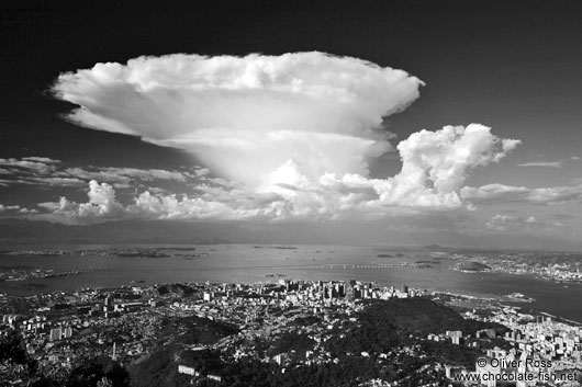 Towering cumulo-nimbus cloud above Rio de Janeiro
