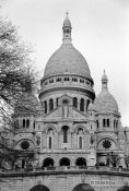 Travel photography:Sacre Coeur Basilica (of the sacred heart) in Paris, France