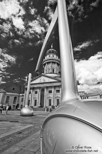 Berlin Gendarmenmarkt with French Dome and giant musical notes