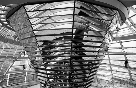 Mirror construction in the glass cupola