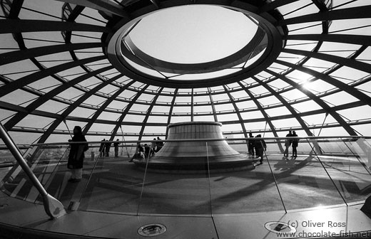 The observation platform at the top of the glass cupola