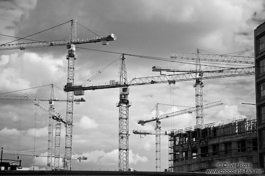 Construction cranes in Berlin