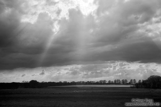 Landscape near Kiel before the rain 