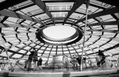 Travel photography:The observation platform at the top of the glass cupola, Germany