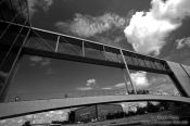 Travel photography:The Mierscheid-Steg (bridge) across the river Spree in Berlin, Germany