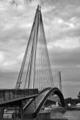 Travel photography:The Mimram Bridge at Kehl, Germany/France