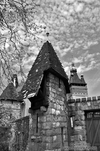 Towers in Budapest´s Vajdahunyad castle