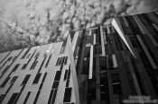 Travel photography:Modern facade in Budapest, Hungary