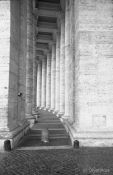 Travel photography:Columns on St. Peters square, Vatican