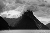 Travel photography:Mitre peak in Milford Sound, Fiordland National Park, New Zealand