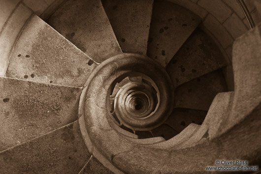 Barcelona Sagrada Familia spiral staircase