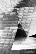 Travel photography:Facade detail of the Bilbao Guggenheim Museum, Spain