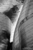 Travel photography:Facade detail of the Bilbao Guggenheim Museum, Spain