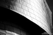 Travel photography:Facade detail of the Bilbao Guggenheim Museum, Spain