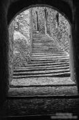 Travel photography:Street in Girona`s historical old town, Spain