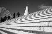 Travel photography:Stairs in the Ciudad de las artes y ciencias in Valencia, Spain