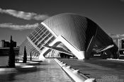 Travel photography:View of the Hemispheric in the Ciudad de las artes y ciencias in Valencia, Spain