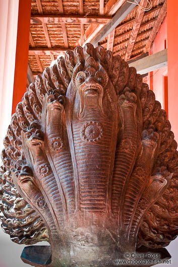 Multi-headed serpent at the Phnom Penh National Museum 