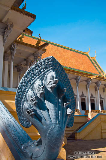 Multi-headed serpent at the Phnom Penh Royal Palace 