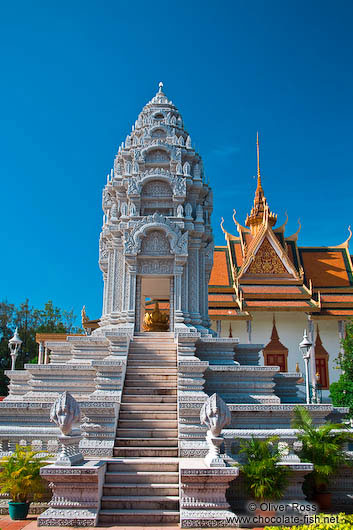 The Sancturay of Princess Norodom Kantha Bopha with the Silver Pagoda in the background