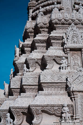 Facade detail of the Sancturay of Princess Norodom Kantha Bopha at the Phnom Penh Royal Palace grounds