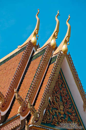 Gable at a temple in Phnom Penh