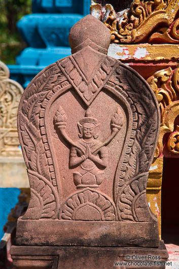 Relief at a temple in Phnom Penh