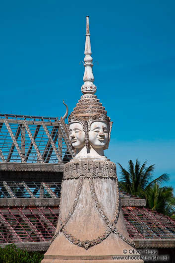 Four-faced stupa at a temple in Phnom Penh