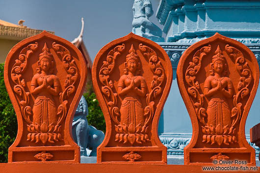 Detail of a temple in the south of Phnom Penh