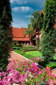 Travel photography:Courtyard of the Phnom Penh National Museum , Cambodia