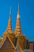 Travel photography:Roof detail of the Throne Hall at the Phnom Penh Royal Palace , Cambodia