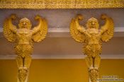 Travel photography:Facade detail of the Royal Palace in Phnom Penh, Cambodia
