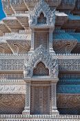 Travel photography:Facade detail of the Sancturay of Princess Norodom Kantha Bopha at the Phnom Penh Royal Palace grounds, Cambodia