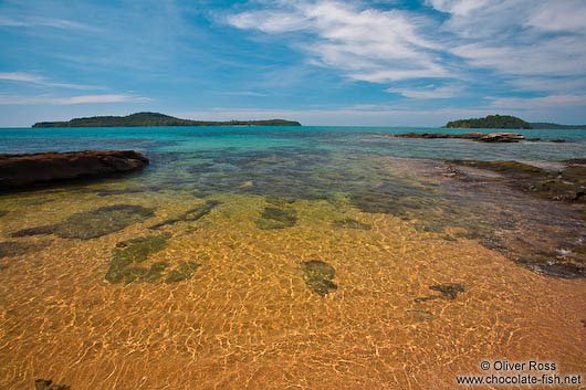 The waters off Kaoh Ta Kiev Island near Sihanoukville