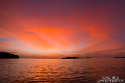 The sky after sunset viewed from Kaoh Ta Kiev Island 