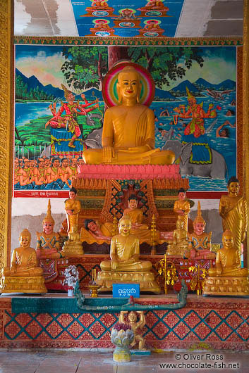 Inside a temple between Sihanoukville and Kampott 
