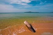 Travel photography:Stranded log at Kaoh Ta Kiev Island , Cambodia