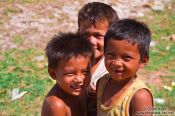Travel photography:Three boys between Sihanoukville and Kampott , Cambodia
