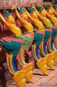 Travel photography:Decorative figures at a temple near Odonk (Udong) , Cambodia