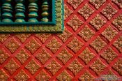 Travel photography:Facade detail of a temple near Odonk (Udong) , Cambodia