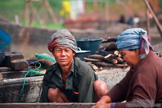 People near Tonle Sap lake