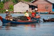 Travel photography:Boat near Tonle Sape lake, Cambodia