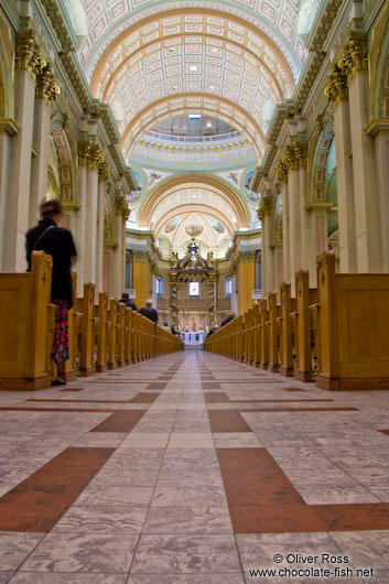 Inside the Cathedrale Marie Reine du Monde