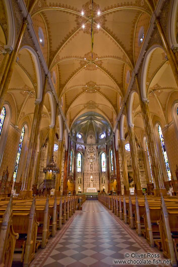 Inside the Saint Patricks basilica in Montreal