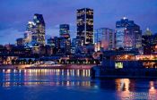 Travel photography:Montreal city skyline by night, Canada