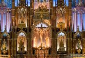 Travel photography:Main altar of the Basilica de Notre Dame cathedral in Montreal, Canada