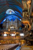 Travel photography:Inside the Basilica de Notre Dame cathedral in Montreal, Canada