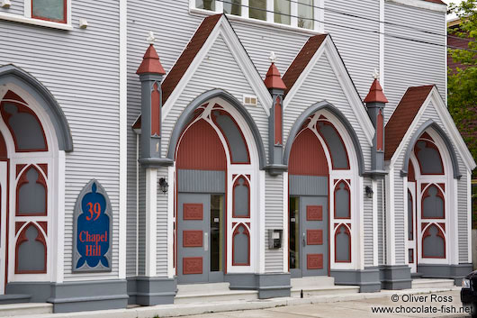 Entrance to the United Church in St. John´s