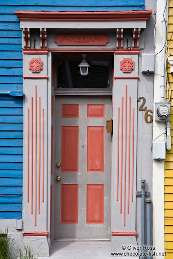 Door of a house in St. John´s