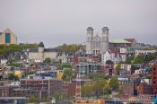 Travel photography:View of St. John´s with basilica , Canada